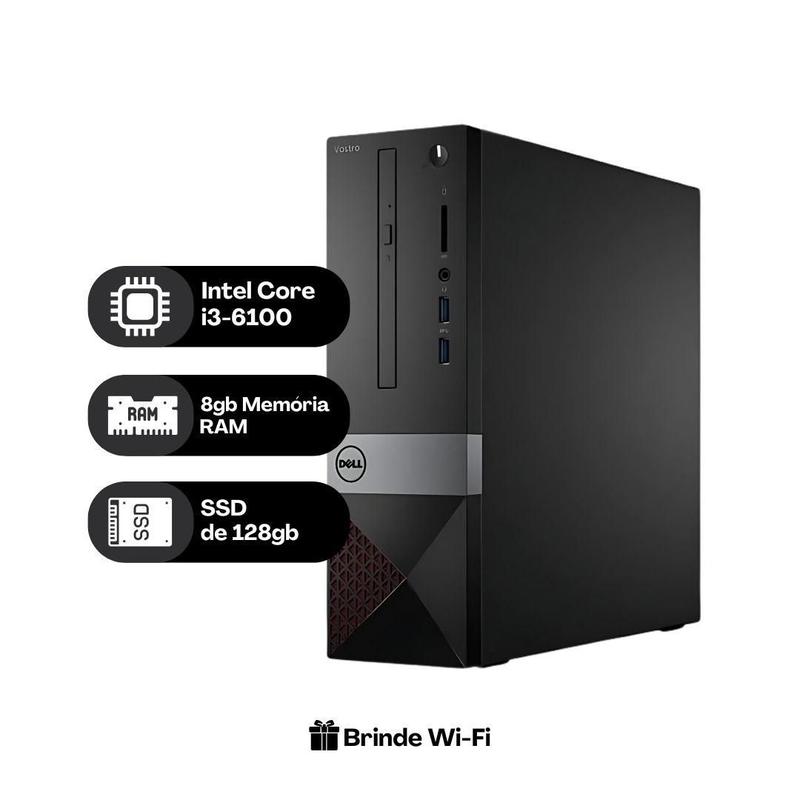 Computador dell vostro 3250 i3 6 ger 8gb ssd 128gb+hd 500gb - CPU